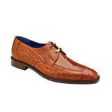 Belvedere Bolero in Antique Almond Genuine Ostrich Leg and Quill Oxfords in #color_