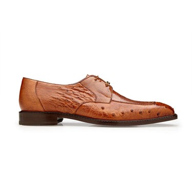 Belvedere Bolero in Antique Almond Genuine Ostrich Leg and Quill Oxfords in Ant. Almond #color_ Ant. Almond