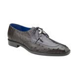 Belvedere Bolero in Grey Genuine Ostrich Leg and Quill Oxfords in #color_