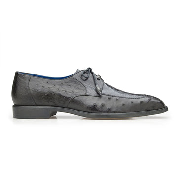 Belvedere Bolero in Grey Genuine Ostrich Leg and Quill Oxfords in Grey #color_ Grey