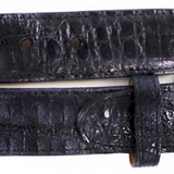 Belvedere Caiman Belt in Navy in Navy 44 #color_ Navy 44