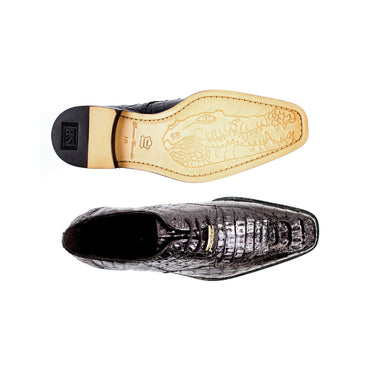 Belvedere Chapo in Brown Caiman Alligator Oxfords in #color_