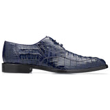 Belvedere Chapo in Navy Caiman Alligator Oxfords in Navy #color_ Navy