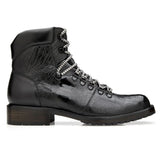 Belvedere Como in Black Genuine Ostrich & Italian Leather Boot in #color_