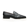 Belvedere Espada in Black Ostrich Quill Penny Loafers in Black #color_ Black