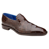 Belvedere Genova in Chocolate Brown Genuine American Alligator Loafers in #color_