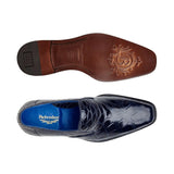 Belvedere Genova in Navy Genuine American Alligator Loafers in #color_