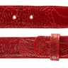 Belvedere Genuine Ostrich Leg Belt in Red in Red 44 #color_ Red 44