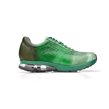 Belvedere George in Multi Pine Genuine Ostrich Hand-painted Sneakers in Multi Pine #color_ Multi Pine