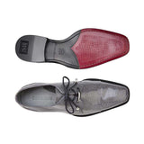 Belvedere Karmelo in Gray Genuine Lizard Oxfords in #color_