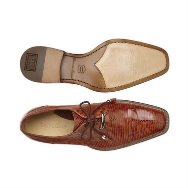 Belvedere Karmelo in Tan Genuine Lizard Oxfords in #color_