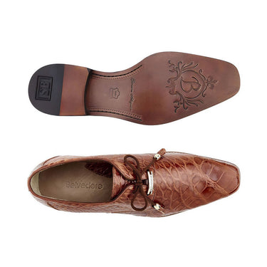 Belvedere Lago in Cognac Genuine Alligator Oxfords in #color_