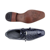 Belvedere Lago in Navy Genuine Alligator Oxfords in #color_