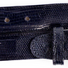 Belvedere Lizard Belt in Navy in Navy 44 #color_ Navy 44