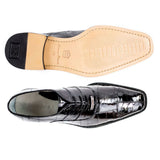 Belvedere Mare in Black Genuine Ostrich & Eel Oxfords in #color_