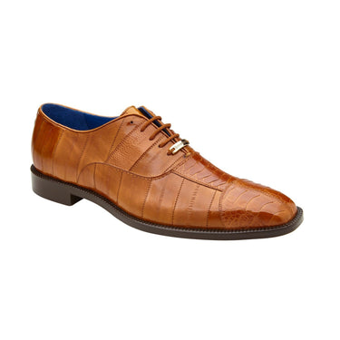 Belvedere Mare in Camel Genuine Ostrich & Eel Oxfords in #color_