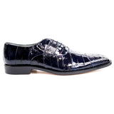 Belvedere Mare in Navy Genuine Ostrich & Eel Oxfords in Navy #color_ Navy