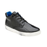 Belvedere Omar in Black Genuine Ostrich Leg & Italian Calf Sneakers in #color_