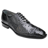 Belvedere Onesto II in Black Genuine Ostrich & Crocodile Oxfords in #color_