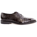 Belvedere Onesto II in Brown Genuine Ostrich & Crocodile Oxfords in Brown #color_ Brown