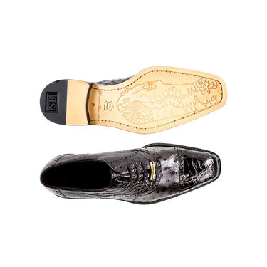 Belvedere Onesto II in Brown Genuine Ostrich & Crocodile Oxfords in #color_