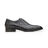 Belvedere Orlando in Black Genuine Ostrich Quill Oxfords in Black #color_ Black