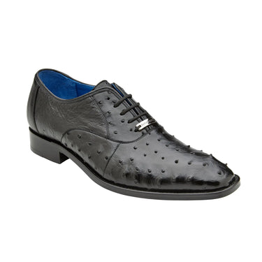 Belvedere Orlando in Black Genuine Ostrich Quill Oxfords in #color_