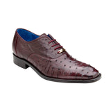 Belvedere Orlando in Dark Burgundy Genuine Ostrich Quill Oxfords in #color_