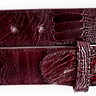 Belvedere Ostrich Leg Belt in Dark Burgundy in Dark Burgundy 44 #color_ Dark Burgundy 44