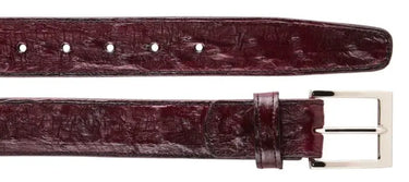 Belvedere Ostrich Quill Belt in Dark Burgundy in Dark Burgundy 44 #color_ Dark Burgundy 44