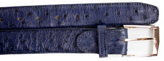 Belvedere Ostrich Quill Belt in Navy in Navy 44 #color_ Navy 44