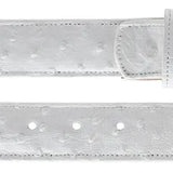 Belvedere Ostrich Quill Belt in White in White 44 #color_ White 44