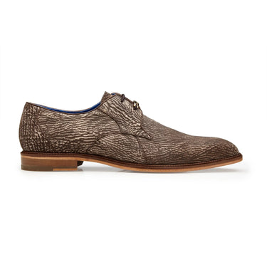 Belvedere Ray in Brown Genuine Shark-Skin Derby Oxfords in Brown #color_ Brown