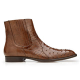 Belvedere Roger in Antique Brandy Genuine Ostrich Side Zipper Boot in Antique Brandy #color_ Antique Brandy