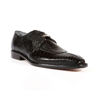 Belvedere Siena in Black Genuine Ostrich Leg Oxfords in #color_