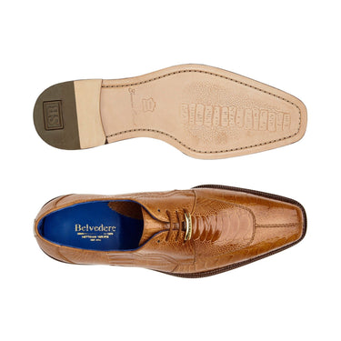 Belvedere Siena in Burned Amber Genuine Ostrich Leg Oxfords in #color_