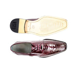 Belvedere Siena in Dark Burgundy Genuine Ostrich Leg Oxfords in #color_