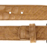 Belvedere Suede Alligator Belt in Camel in Camel 44 #color_ Camel 44