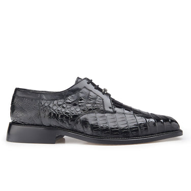 Belvedere Susa in Black Genuine Crocodile Oxfords in Black #color_ Black