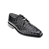 Belvedere Susa in Black Genuine Crocodile Oxfords in #color_