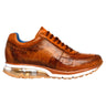 Belvedere Todd in Antique Brandy Genuine Ostrich Sneakers in Antique Brandy #color_ Antique Brandy