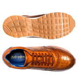 Belvedere Todd in Antique Brandy Genuine Ostrich Sneakers in #color_