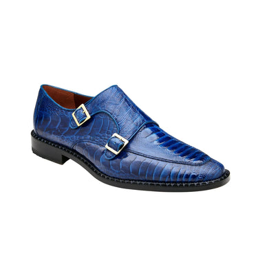 Belvedere Valiente in Antique Ocean Ostrich Leg Monkstraps in #color_