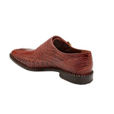 Belvedere Valiente in Antique Rust Ostrich Leg Monkstraps in #color_