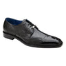 Belvedere Valter in Black Genuine Caiman Croc & Lizard Oxfords in Black #color_ Black