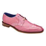 Belvedere Valter in Rose Pink Genuine Caiman Croc & Lizard Oxfords in #color_