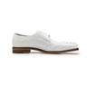 Belvedere Valter in White Genuine Caiman Croc & Lizard Oxfords in White #color_ White