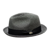 Bently Dominic Snap Brim Fedora in Black White #color_ Black White