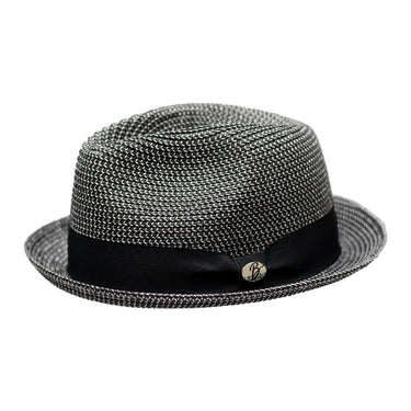 Bently Dominic Snap Brim Fedora in Black White #color_ Black White