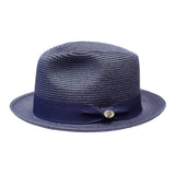 Bently Leonardo Snap Brim Fedora in Navy #color_ Navy